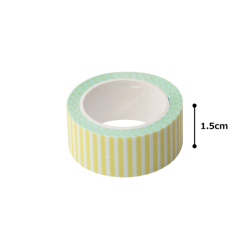 Yunineem AJUN-115 Craft Cloth Tape, Stripe Y, 0.6 inch (15