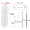 32 Yards Waxed Thread with Leather Hand Sewing Needles,150D Flat