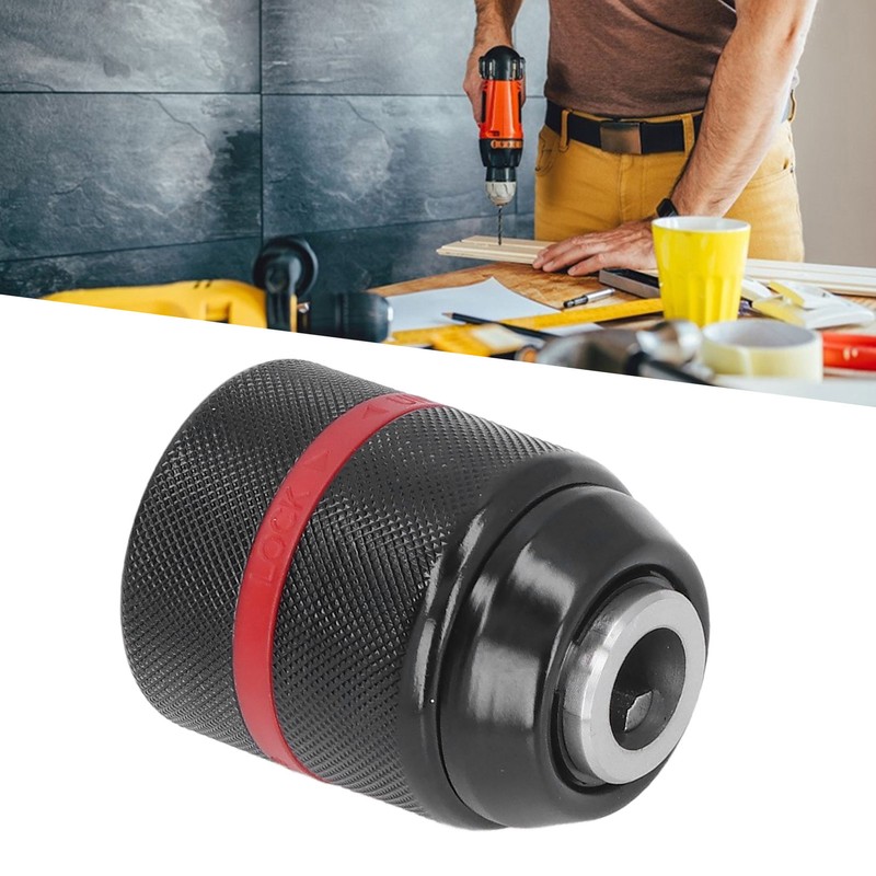 Self Tighten Drill Chuck Keyless Electric Drilling Bit Hand Conversion