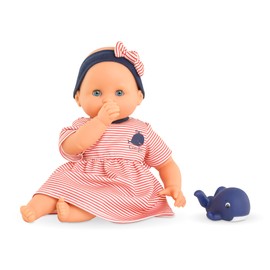 Corolle - My First Calypso Baby Doll with Bath Toy, Whale, 30 cm, from 18 Months, 9000100860