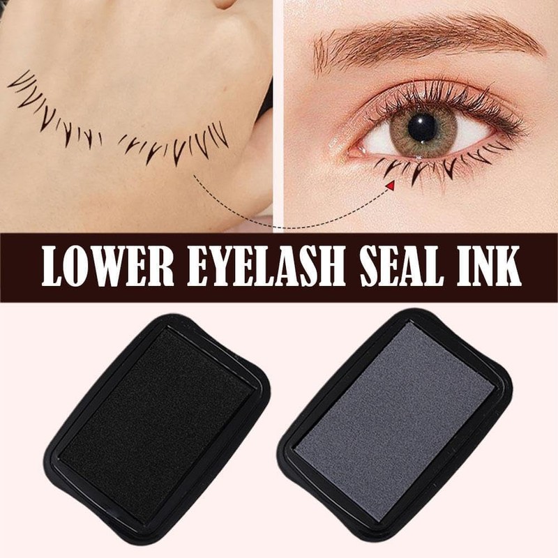 Black Eyelash Stamps Tool, False Eyelashes Silicone, L+R Double Sided