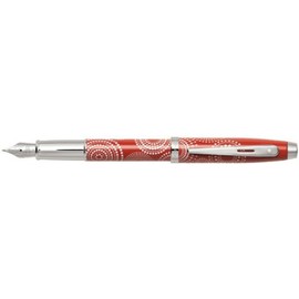 Sheaffer 100 Pattern Collection Gloss Red Medium Point Fountain Pen - SH-9272-0