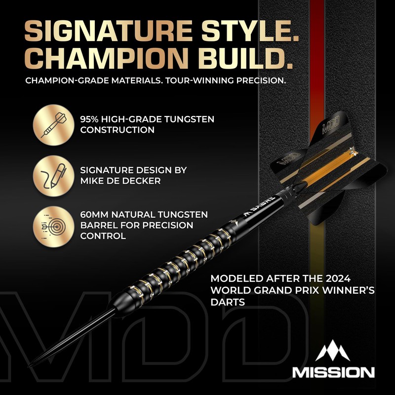 Mission | Mike De Decker Darts | Steel Tip |