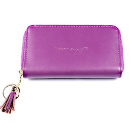 Fingerangel 24 Slots Nail Stamping Case Round Square Square Nail Art Stamp Plate Holder Organizer (Purple)