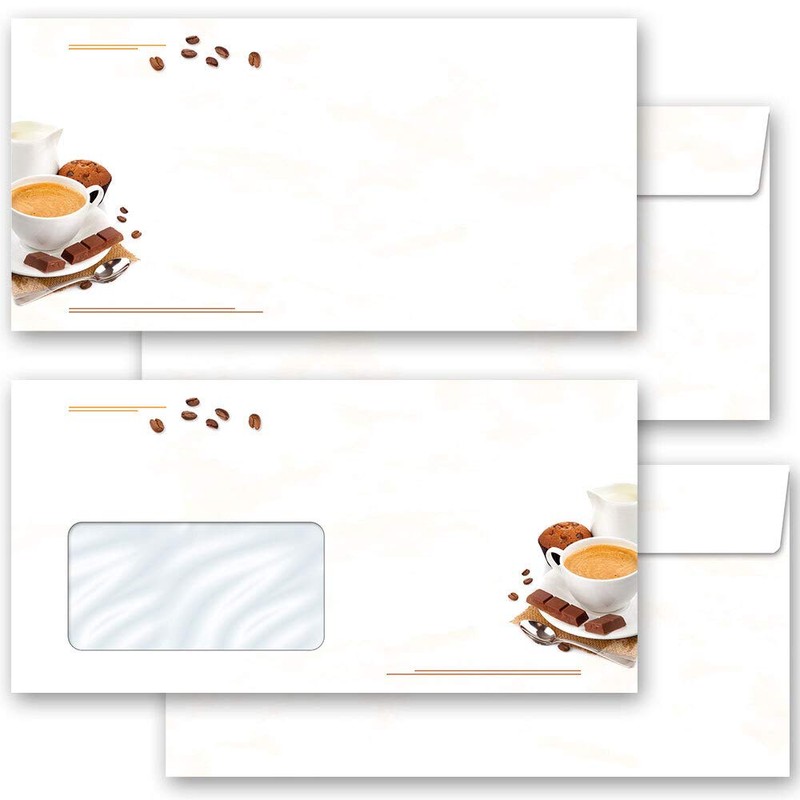 Envelopes Coffee with Milk Food & Drink DIN Long 220