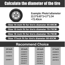 Yojunauto Spare Tire Cover Fit for Trailer RV SUV Truck Tough, Waterproof Dust-Proof PVC Leather Tire Covers with Leopard Cheetah Motifs (16 inch for OD 29.92” - 31.10”)