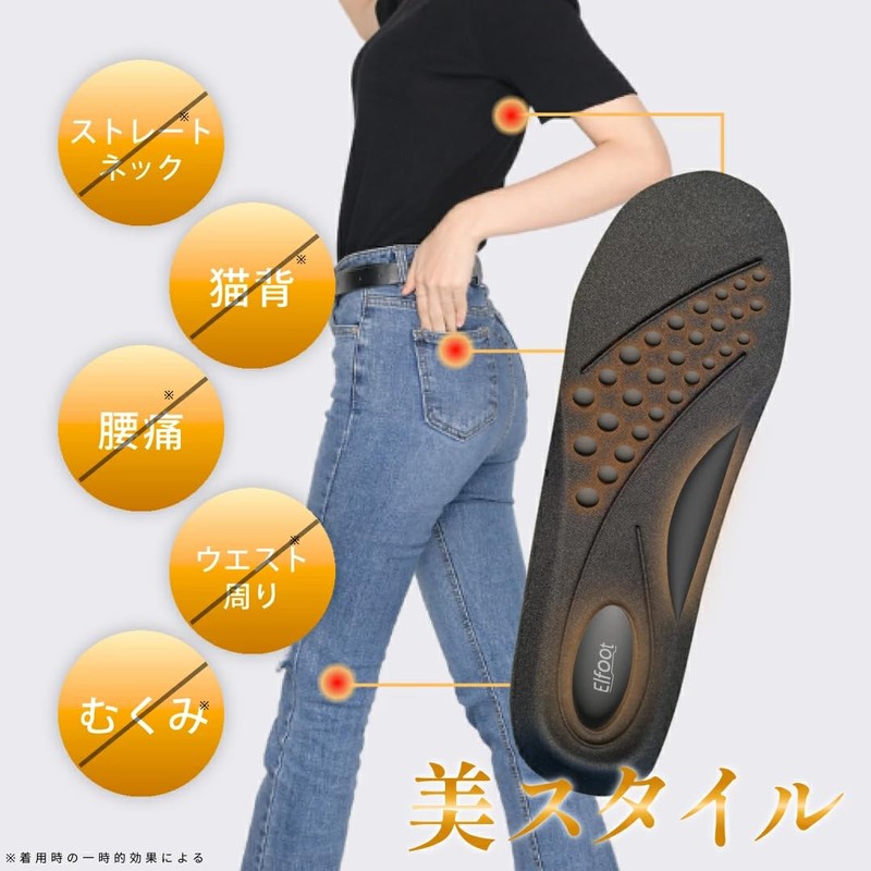 Elfoot Elfoot Slim Core Insole Insole for Style-Up Beauty Posture,