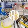 Natural Gas Fast Connect Fittings Set, 3/8 Inch Natural Gas