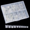Beuniar Acrylic Natural Nail Tips 500Pcs Short French Artificial Square