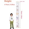 Baby Growth Chart Hanging Ruler, Removable Wood Frame Fabric Canvas
