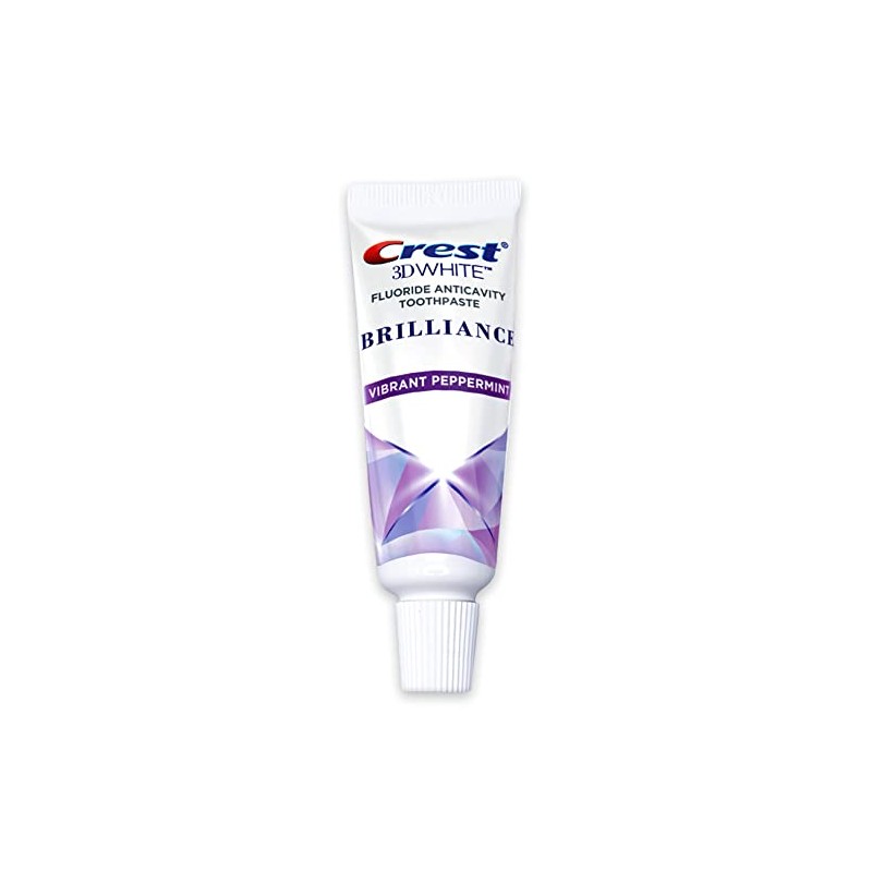 Crest 3D White Brilliance Toothpaste, Vibrant Peppermint, Travel Size 0.85
