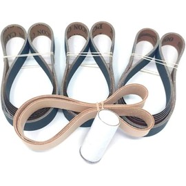 Sharpening Belt Kit with Super Strop Leather Sharpening Belt and 15 Pcs Premium Silicon Carbide Sanding Belts 600 800 1000 Grit, Standard, undefined, PSS1X30HGWLFBA