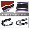 CHROME CRANE MF001 Scarf, Striped Pattern, Knit, Cold Protection, Casual,