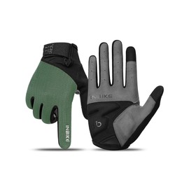INBIKE Cycling Gloves MTB Mountain Bike Gloves Long Finger Men's Touchscreen Non-Slip Shockproof Elastic Reflective Breathable Cycling Multifunctional IHC406 Green M