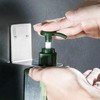 3 Pcs Soap Bottles Dispenser Holder Stainless Steel Silver Wall