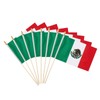 GSYLPFT 12 Pack Mexican Flags on Sticks Mexico Small Mini