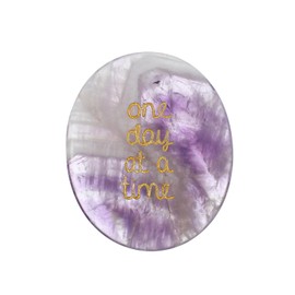 Wanmu Amethyst Healing Crystals, Stress Anxiety Relief Items Stone, You Got This One Day at A Time Inspirational Stone, Encouragement Sobriety Gifts for Yourself, Women, Men, Friends