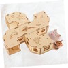 Gatuida Wooden Hamster Tunnel Maze Pet Labyrinth for Small Animals