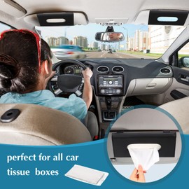 Car Tissue Refill Auto Visor Tissue Refills Napkin Holder Refill for Sun Visor Car Travel Tissues, Soft and Smooth, 3-Ply(16 Pieces)