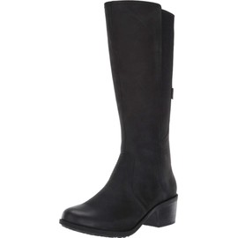 Teva Women's Anaya Chelsea Tall Waterproof Comfortable Durable Leather Knee-High Boots, Black, 7