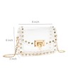 Clear Crossbody Purse Bag for Women Stadium Approved with Studded