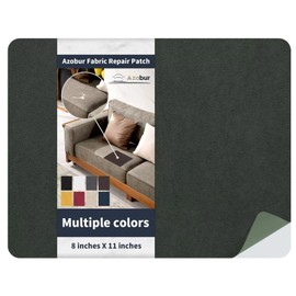 Azobur Velvet Patch,Self-Adhesive Rectangular Flannel Fabric Patch,Multicolor Available Anti Scratch Velvet 8X11 Inch Peel and Stick for Sofas, Automotive Interior, Handbags,and Pillow (Dark Gray)