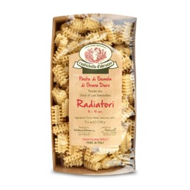 Rustichella d'Abruzzo Radiatori Pasta - 500g Classic Italian Durum Wheat Semolina Short Pasta with Ridged, Radiator-Like Shape - Perfect for Chunky Sauces & Vegetables - Fun Texture for Kids