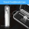 Patelai 2 Pack Travel Size Toothbrush Case Holder Portable Clear