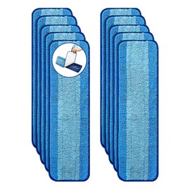 BYOFI 10 Pack Microfiber Cleaning Pads for Bona Family of Mops,Washable & Reusable Mop Pads Refill Replacement Safe for Hardwood and Multi-Surfac Floors Have Super-Absorbent