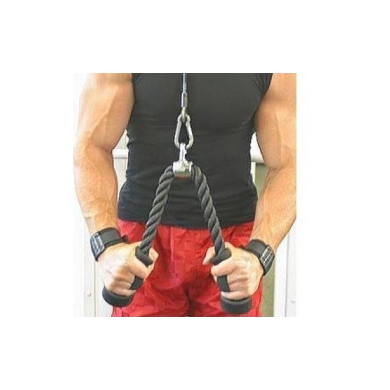 Accessotech Heavy Duty Black Tricep Rope Attachment Bodybuilding Plastic End