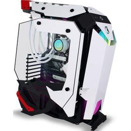 KEDIERS C650 Mech PC Case - ATX Tower Gaming Computer Case with Tempered Glass,White