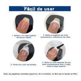Courhope Pegatinas Para Uñas Press On Stickers Uñas Francesa 1368 Pzs