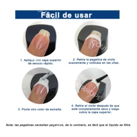 Courhope Pegatinas Para Uñas Press On Stickers Uñas Francesa 1368 Pzs