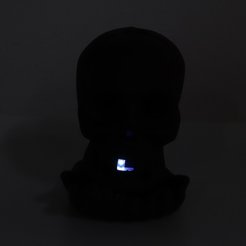 Backflow Incense Burner Purple Sands LED Light Skull Head Design