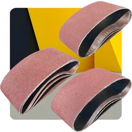 Tonmp 15 PCS 4" x 21" Premium Sanding Belts - 5 Each of 40 80 120 Grit Aluminum Oxide Sanding Belts For Belt sander (4x21 inch)