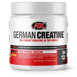 German Creatine - Polvo de monohidrato de creatina micronizado, 99.99% puro Creapure para el crecimiento muscular, fuerza y rendimiento, apoya la recu