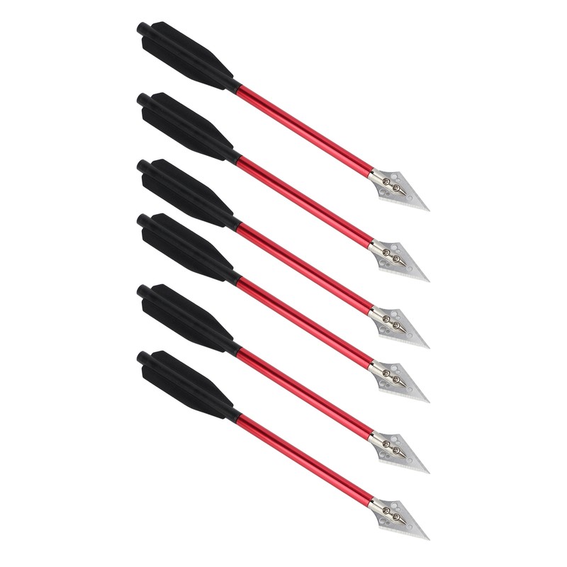 6Pcs Crossbow Arrows Double Screw Fixing Aluminum Alloy Shooting Bow