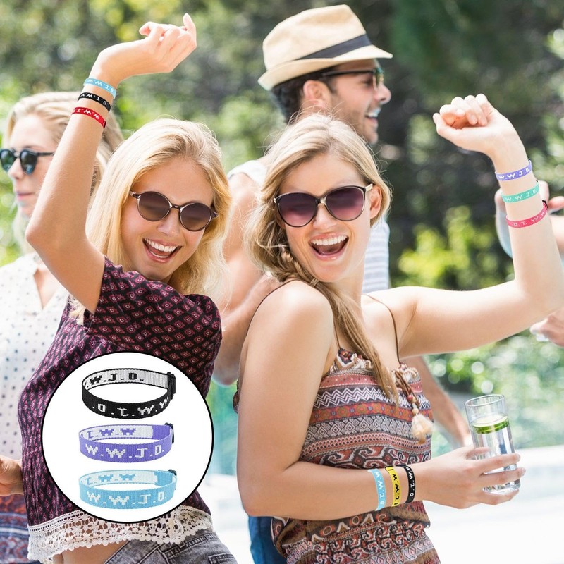 OAOSDH Pack of 10 Bracelets, Adjustable Bracelet, Strap Brazelement, Stylish