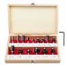 BAIDETS Pro 15-Piece Milling Cutter Set for Wood - Carbide