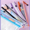 20-Piece Plastic Wallets Zip Lock Folders, Waterproof Zipper Document Pouch