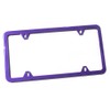 4 Holes Slim Stainless Steel License Plate Holder Frame (Purple)