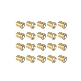 sourcing map Door Cabinet Closet Drawer 5mm Dia Brass Ball Catch Latch Catcher 20pcs
