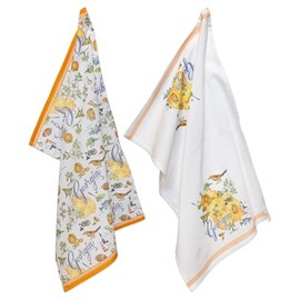 Boston International Tea Towels Rosanne Beck State Collection Set of 2 Soft & Absorbent Reusable Cotton Dish Cloths, 28" x 18", Georgia