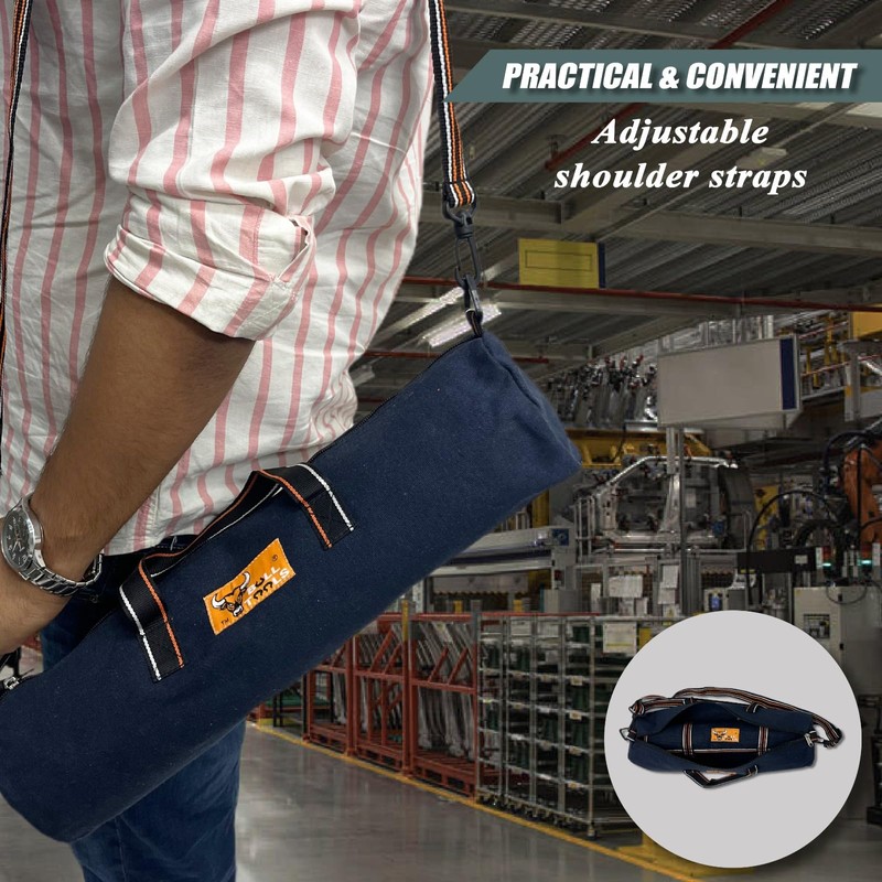 BULL TOOLS Wrench Organizer 26 Pocket Roll Up Pouch with