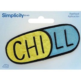 Wrights Iron-On Applique Chill Pill, Multicolor