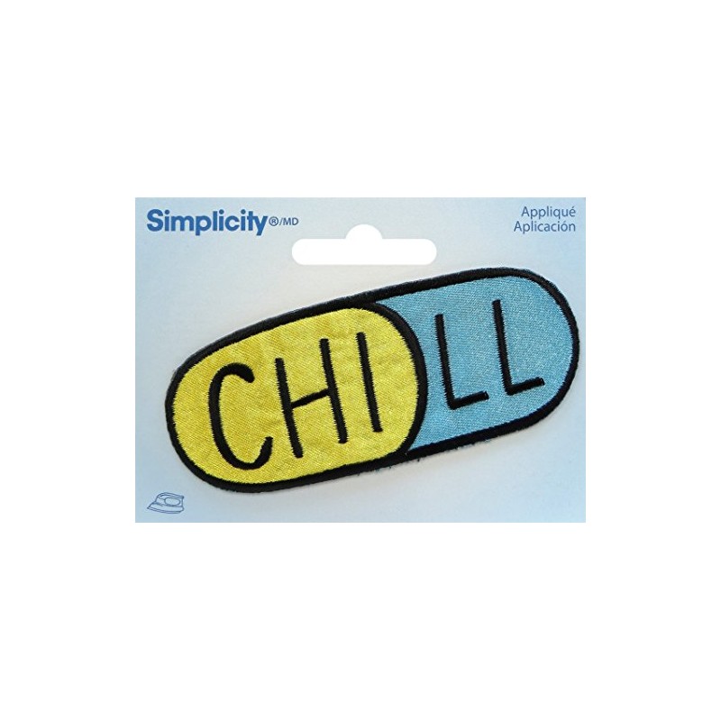 Wrights Iron-On Applique Chill Pill, Multicolor