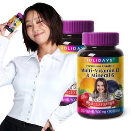 19-complex multivitamin, 13 and 6 minerals, 90 tablets (2 bottles) for a total of 6 months / 19종복합기능 멀티비타민13앤미네랄6 90정 2병 총6개월분