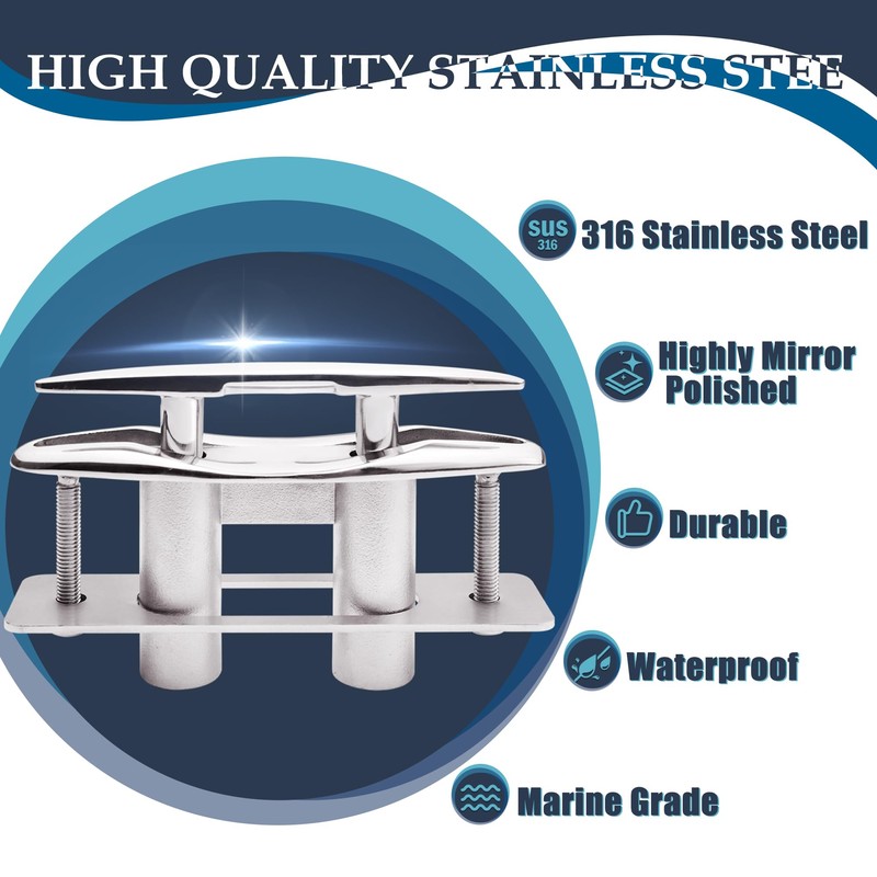 SHENGHUISS Boat Pull Up Deck Cleat 316 Stainless Steel Retractable