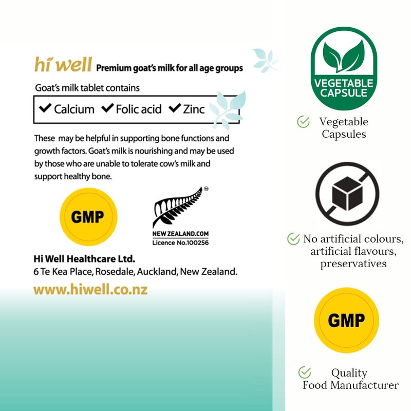 Hi Well Premium Goat's Milk 1500 300Tablets Strawberry