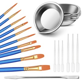 23pcs/13 Piece Plamo Paint Toning Stick Paint Dish Paint Tool Set Easy Painting Tool Great for Modeling Hobby Paint Tools (23 Pack)